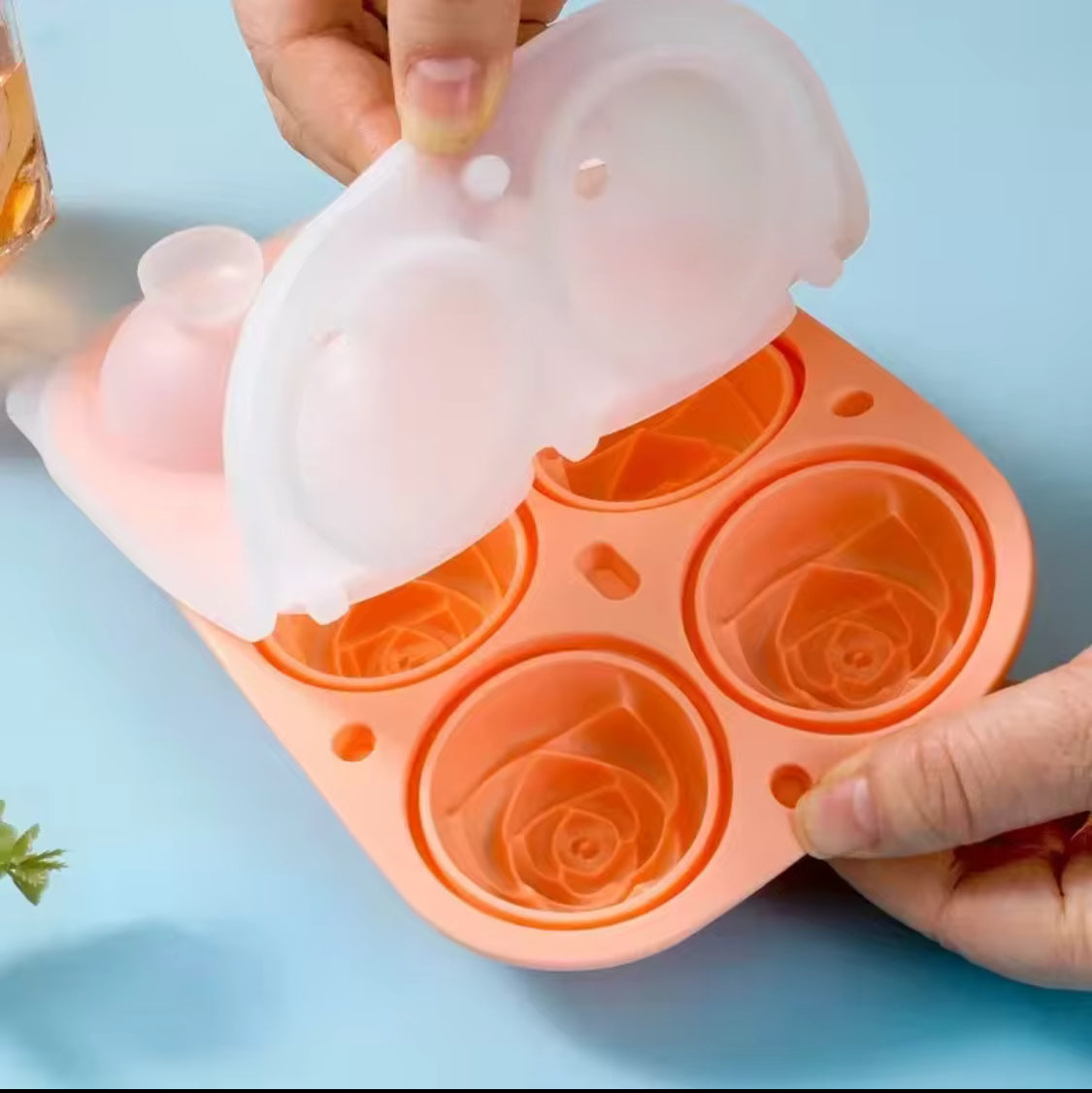 Silicone Rose Ice Mold, Flower Shaped Ice Mold, Silicone Big Ice Ball Maker Silicone Rose Ice Mold, Flower Shaped Ice Mold, Silicone Big Ice Ball Maker